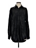 Gianni Bini Metallic Black Long Sleeve Blouse Size S - photo 1