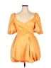 PrettyLittleThing 100% Polyester Orange Cocktail Dress Size 10 - photo 1