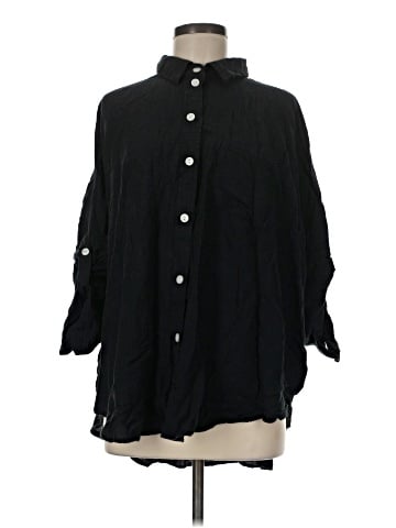 American Eagle Outfitters 3/4 Sleeve Button-Down Shirt (view 1)