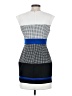 Sandra Darren Houndstooth Blue Cocktail Dress Size 4 - photo 2