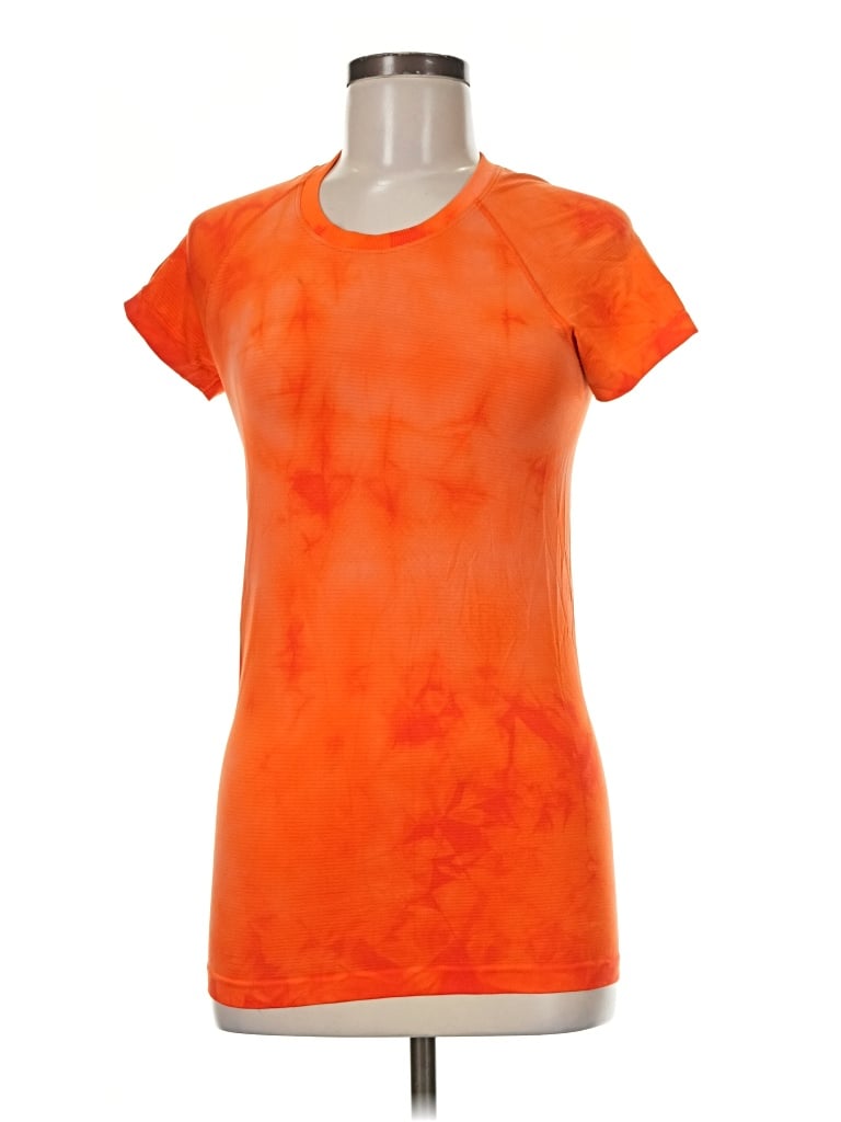 Pre-owned Lululemon Athletica Active T-shirt In Orange