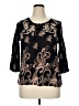 Koret 100% Rayon Black 3/4 Sleeve Blouse Size 14 (petite) - photo 1