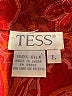 Tess 100% Silk Paisley Red Orange Long Sleeve Silk Top Size L - photo 7
