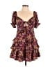 Buddy Love 100% Polyester Paisley Brown Casual Dress Size M - photo 1