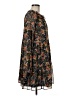Ann Taylor LOFT 100% Polyester Floral Black Casual Dress Size M - photo 4