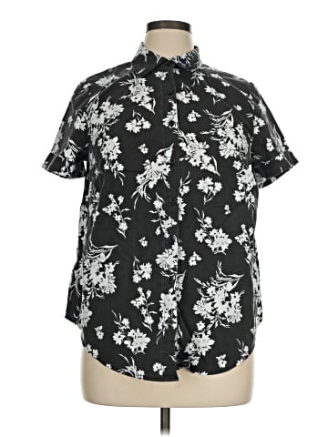 Roaman's Short Sleeve Button-Down Shirt (view 1)