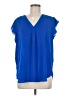 Chaus Blue Short Sleeve Blouse Size M - photo 1