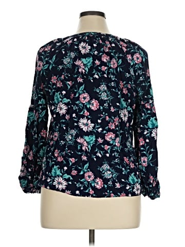 Basic Editions 3/4 Sleeve Blouse (view 2)