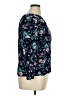 Basic Editions 100% Rayon Floral Teal 3/4 Sleeve Blouse Size XL - photo 4