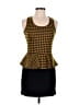 Cantata Houndstooth Yellow Cocktail Dress Size M - photo 1