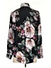 Lavender Brown 100% Rayon Floral Black 3/4 Sleeve Blouse Size XS - photo 2