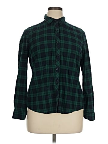 Faded Glory Long Sleeve Button-Down Shirt (view 1)