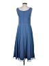 JJ's House 100% Polyester Solid Blue Casual Dress Size S (estimated) - photo 2
