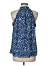 Parker 100% Polyester Blue Sleeveless Blouse Size L - photo 2