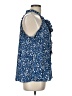 Parker 100% Polyester Blue Sleeveless Blouse Size L - photo 4