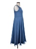 JJ's House 100% Polyester Solid Blue Casual Dress Size S (estimated) - photo 4