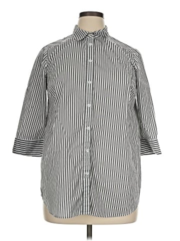 Roaman's 3/4 Sleeve Button-Down Shirt (view 1)