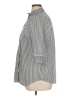 Roaman's Stripes Silver 3/4 Sleeve Button-Down Shirt Size 14w - photo 5