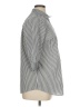 Roaman's Stripes Silver 3/4 Sleeve Button-Down Shirt Size 14w - photo 4