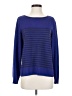 Eileen Fisher 100% Cotton Stripes Blue Pullover Sweater Size S - photo 1