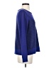 Eileen Fisher 100% Cotton Stripes Blue Pullover Sweater Size S - photo 4