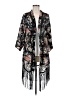 Miss Me 100% Polyester Black Kimono Size M - photo 1