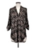Lush 100% Polyester Paisley Black 3/4 Sleeve Blouse Size S - photo 1