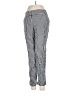 Ann Taylor LOFT Checkered-gingham Silver Casual Pants Size 2 - photo 1