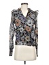BB Dakota Floral Silver Long Sleeve Blouse Size XS - photo 1