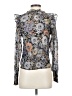 BB Dakota Floral Silver Long Sleeve Blouse Size XS - photo 2