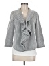 Calvin Klein Polka Dots Gray Blazer Size 6 - photo 1