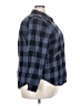 H&M 100% Cotton Checkered-gingham Blue Long Sleeve Button-Down Shirt Size 24 - photo 4