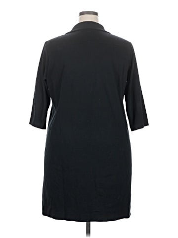Joan Vass 3/4 Sleeve Button-Down Shirt (view 2)