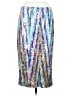 Le Superbe 100% Polyester Metallic Silver Formal Skirt Size S - photo 2