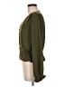 Topshop 100% Polyester Green Long Sleeve Blouse Size 8 - photo 5