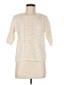 Apostrophe 100% Acrylic Ivory Short Sleeve Blouse Size M - photo 1