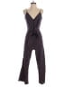 En Focus Studio 100% Polyester Stripes Black Blue Jumpsuit Size 4 - photo 1