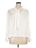 Free Assembly 100% Recycled Polyester Ivory Long Sleeve Blouse Size XL - photo 1