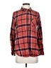 Hippie Rose Plaid Red Long Sleeve Button-Down Shirt Size S - photo 1