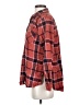 Hippie Rose Plaid Red Long Sleeve Button-Down Shirt Size S - photo 5
