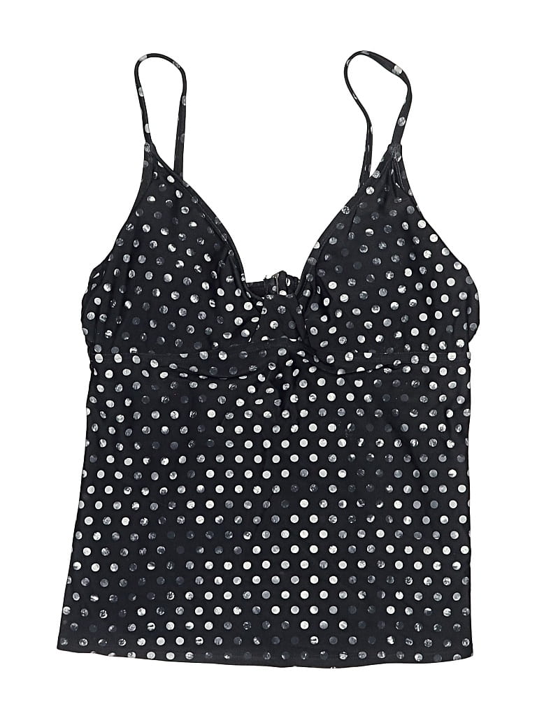 Pre-owned Athleta Swimsuit Top Black Polka Dots Pattern Swimwear
