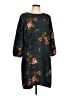 Ann Taylor 100% Polyester Floral Black Casual Dress Size 12 - photo 1