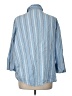 Only Stripes Blue 3/4 Sleeve Button-Down Shirt Size L - photo 2