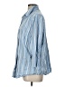 Only Stripes Blue 3/4 Sleeve Button-Down Shirt Size L - photo 5