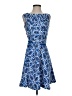DressBarn Paisley Blue Casual Dress Size 4 - photo 1