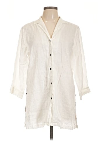 Foxcroft 3/4 Sleeve Button-Down Shirt (view 1)