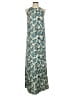 Ann Taylor LOFT 100% Polyester Paisley Teal Casual Dress Size 2 - photo 1