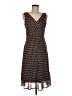 Connected Apparel 100% Polyester Hearts Brown Casual Dress Size 6 - photo 1