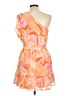 Aqua 100% Polyester Print Orange Cocktail Dress Size L - photo 2