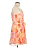 Aqua 100% Polyester Print Orange Cocktail Dress Size L - photo 4
